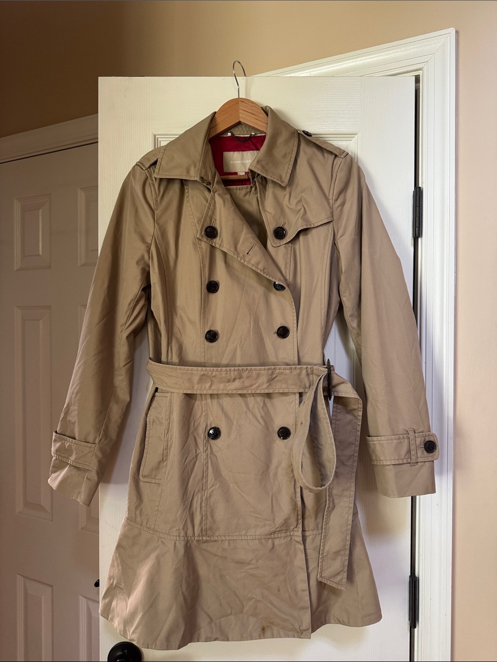 Classic Women's Beige Trench Coat with Belt